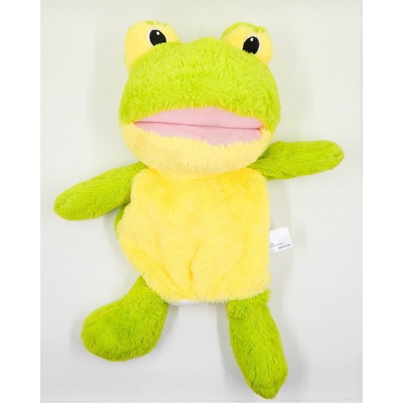 Spark Create Imagine Green Frog Croaking Ribbit Sound Plush Hand Puppet - Picture 2 of 9